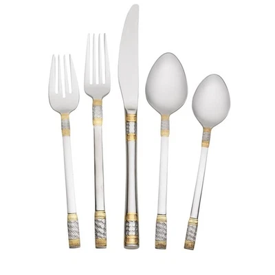 Corsica Gold-Accent 65-Piece Flatware Set - Image 1 of 4