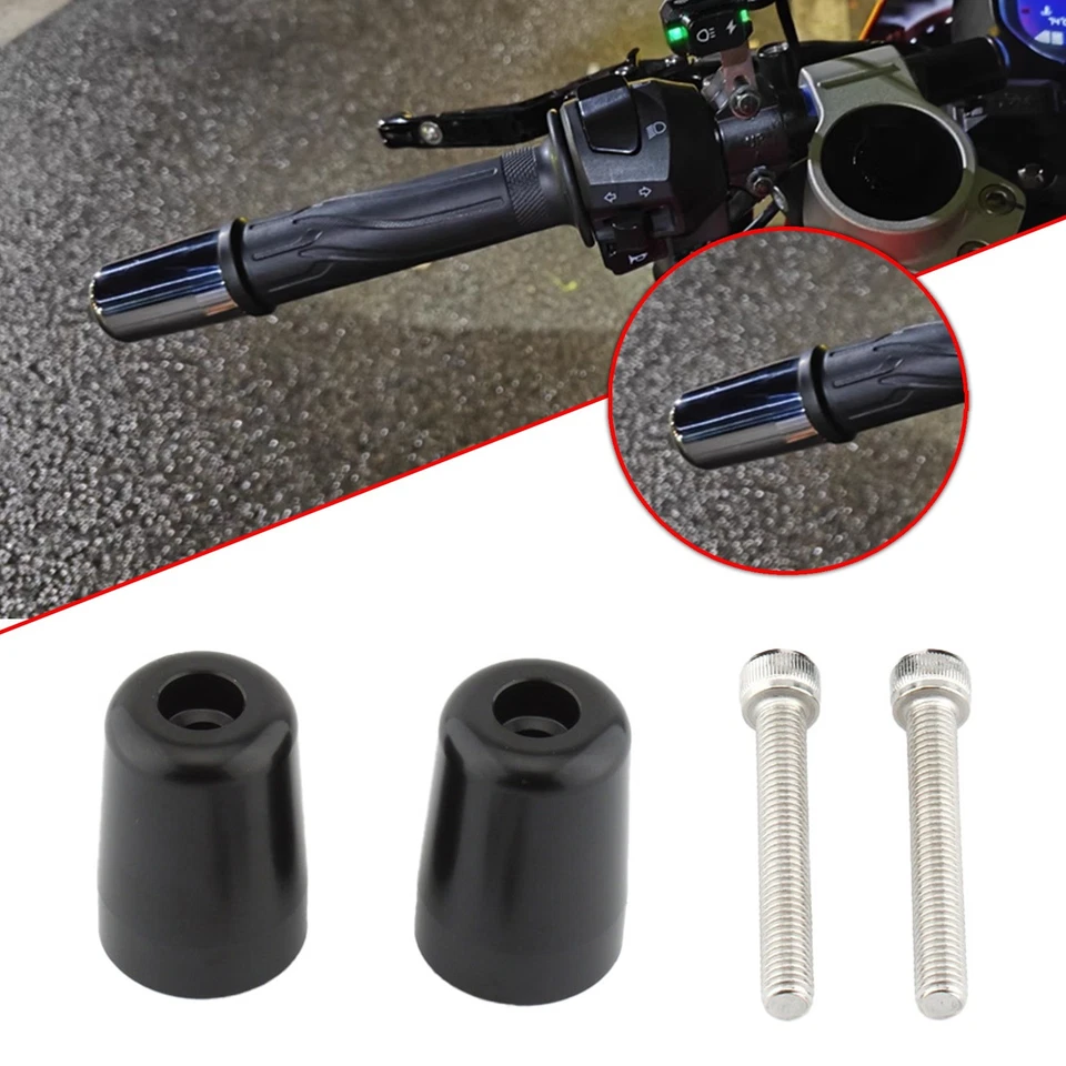 2pcs Handlebar Grip End Cap for Kawasaki Concours 14 / 1400GTR 2008-2016 Black - Image 1 of 4