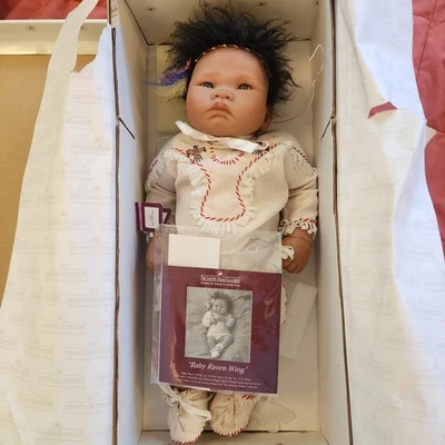"Muñeca de vinilo Ashton Drake 2004 20"" Baby Raven Wing So Truly Real Sandy Faber" Foto 1 de 4