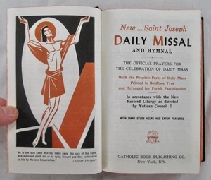 New Saint Joseph Daily Missal And Hymnal 1966 Catholic Book Publishing Co NY (O) - Imagen 1 de 12