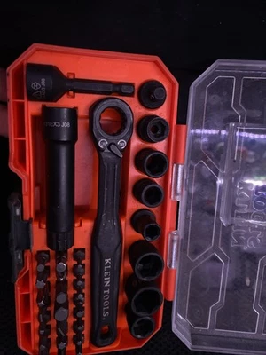 Klein Tools Knect 1/4" Drive Impact Rated Pass Through Socket Set 32 pcs - Image 1 of 3