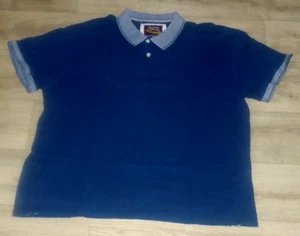 MENS 3XL CHARLES WILSON SHORT SLEEVE NAVY BLUE POLO SHIRT - Picture 1 of 6