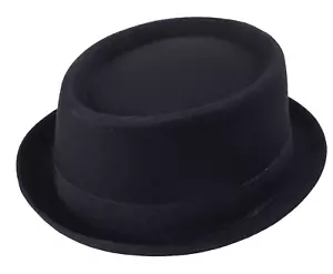 Pork Pie Hat Simple Classic Trilby Mens Adults Top Rib Hat Sizes 56cm-60cm - Picture 1 of 3