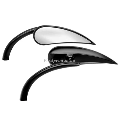 Black claw rear view Mirrors RAD II mini Teardrop Harley dyna softail vrod glide Foto 1 de 3