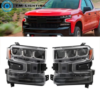 For Chevy Silverado 1500 2019 2020 2021 Headlights Headlamps Passenger&Driver - Image 1 of 4