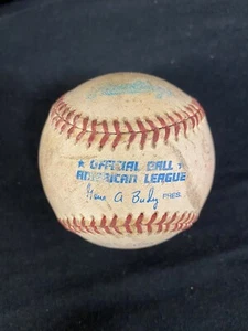 Rawlings Official American League MLB Baseball Gene Budig used FREE SHIPPING - Picture 1 of 12