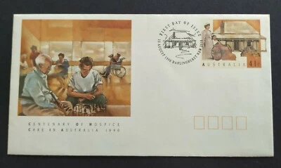 1990 Australia Centenary of Hospice Care Pre-printed Stamp FDC - Image 1 of 2