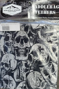 GPC Saddlebag Tethers 2013 and older, full graphic Skull - Picture 1 of 2