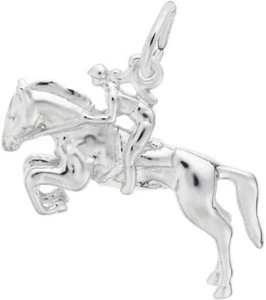 Sterling Silver Horse And Rider Charm by Rembrandt - Picture 1 of 2