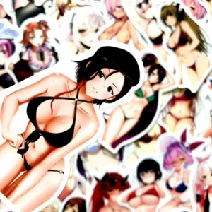 100Pcs Sexy Anime Girls Waifu Women Vinyl Stickers Pack Hentai Ahegao Decals Lot - Picture 1 of 10