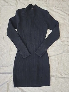 Debut Damen Größe Medium/Large schwarz Langarm kurz Pullover Kleid L10#45 - Bild 1 von 7