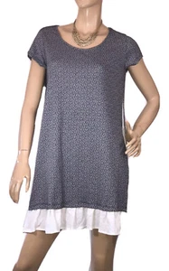 🌻CLU + WILLOUGHBY ( USA) SIZE L SHIFT DRESS WITH RUFFLE HEMLINE LIKE NEW - Picture 1 of 11
