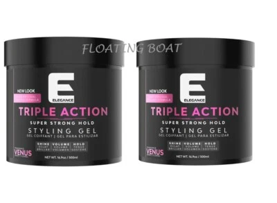 2 X Elegance Hair Gel Triple Action Venus Styling 16.9fl oz/500 ml= 1000mL - Image 1 of 3