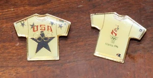 1996 OLYMPIC PINs  (2)  TSHIRT USA                           HO HO PIN - Picture 1 of 3