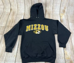 Vintage Missouri Mizzou Tigers Hoodie Sweatshirt Black Size Small Made In USA - Picture 1 of 5