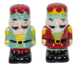 2-teiliges Set Keramik Salz & Pfefferstreuer (ca. 3") WEIHNACHTEN, NUSSKNACKER, CI - Bild 1 von 8