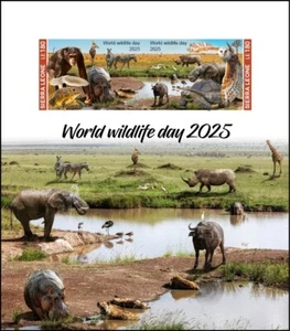 SIERRA LEONE 2025 MS2V IMPERF FROGS MUSHROOMS MONKEY OWLS TURTLES BAOBAB GIRAFFE - Picture 1 of 1