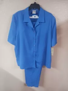 Pantaloni tuta Allison Daley 2 pezzi blu taglia 22w pantaloni taglia 24w nuovi con etichette - Foto 1 di 15