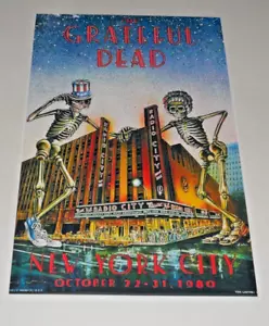 Large Grateful Dead 1980 Halloween NYC Radio City Poster Jerry Garcia 19"x13" - Picture 1 of 3