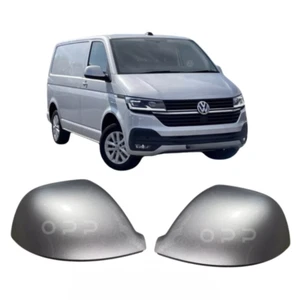 For VW Transporter T6/T6.1 Wing Mirror Covers Painted LA7W Reflex Silver Pair - Picture 1 of 6