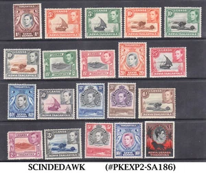 KENYA UGANDA TANGANYIKA 1938-54 KGVI DEFINITIVE 20V SCOTT#66-85 MINT MOSTLY HING - Picture 1 of 2