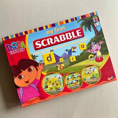 Dora the Explorer My First Scrabble Mattel Boardgame Child Boy Girl Educational - Image 1 of 4