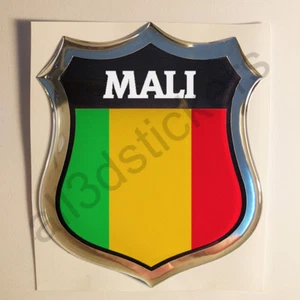 Autocollant Mali Emblème Adhésif Mali Drapeau 3D Résine Voiture Moto Sticker - Bild 1 von 1