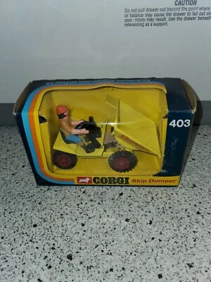 1973 CORGI #403 Skip Dumper In ROUGH SHAPE Box  - Image 1 of 4