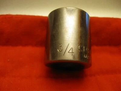 Vtg Craftsman 3/8” Drive 3/4" 12 Pt Engraved Socket 44337 G Series Made in USA - Image 1 of 4