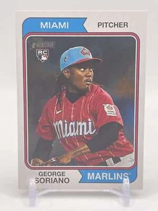 George Soriano 2023 Topps Heritage High Number Rookie RC SP #711 Miami Marlins - Bild 1 von 1