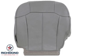 00 01 02 Chevy Suburban Tahoe LT Z71 - Cubierta de asiento inferior de cuero lateral del conductor GRIS - Imagen 1 de 10