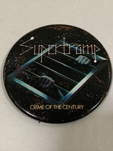 VTG 1974 Supertramp Crime of the Century A&M promo button pin band badge 2+" - Picture 1 of 3