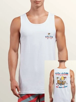 VOLCOM "National Spirits" Tank Top Gr. M NEU white USA weiß Muskelshirt t-Shirt - Bild 1 von 4