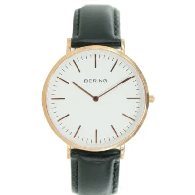 Bering Herren Uhr Armbanduhr Slim Classic - 13738-564-1-s Leder schwarz - Bild 1 von 3