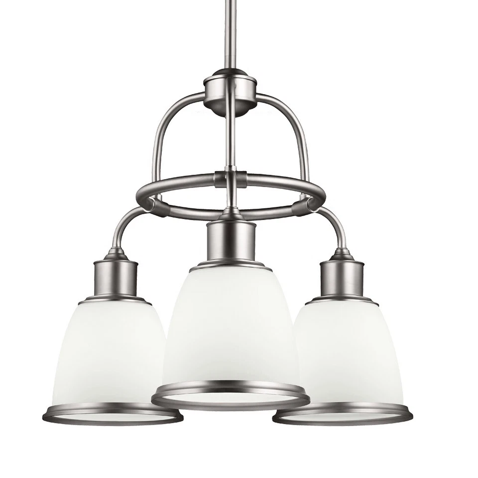 Feiss F3018/3SN Hobson 3 Light 22 inch Satin Nickel Chandelier Ceiling Light - Image 1 of 1