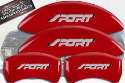 Красные крышки передних и задних тормозных суппортов MGP 2011-2019 Ford Explorer «Sport» высокой четкости - Изображение 1 из 4