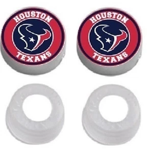 DOS NFL Cromo Cubierta de Perno Placa de Licencia Tapa de Tornillo para Nuevos Houston Texans - Imagen 1 de 3