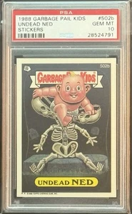 1988 GARBAGE PAIL KIDS SERIES 13 #502B UNDEAD NED PSA 10 GEM MINT - Picture 1 of 2