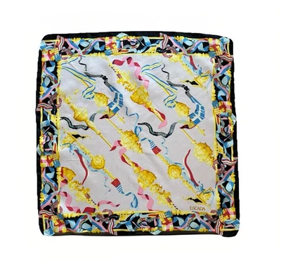 Bufanda de seda ESCADA multicolor dorada rara vintage Foto 1 de 4