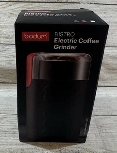 NIB Bodum Bistro Electric Coffee Grinder #11160-3 Black NEW in Box TubJ - Picture 1 of 3