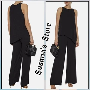 NWT BCBG MAXAZRIA SIZE M HADLI OVERLAY DRAPE JUMPSUIT MSRP $248 - Picture 1 of 6