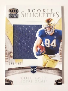 2020 Panini Crown Royale Cole Kmet RC #30 Rookie Silhouettes /199 Player Worn - Bild 1 von 2