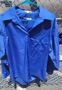 Geoffrey Beene XL Long Sleeve Blue Button Up Shirt - Picture 1 of 4