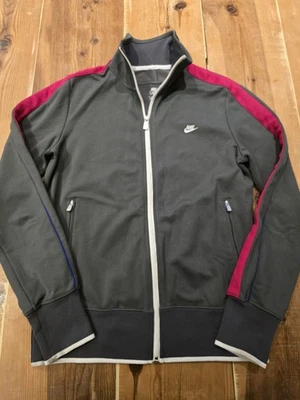 NIKE Retro Track Jacket Women's Size Large Grey with pink stripes. - Image 1 of 4