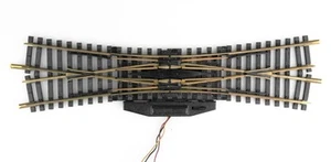 FLEISCHMANN 6065 escala H0 doble cruce suave, eléctrico, 15°, vía modelo - Imagen 1 de 2