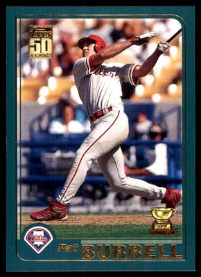 Pat Burrell 2001 Topps #144 Phillies MLB READ FREE SHIPPING AutographDen - Image 1 of 2