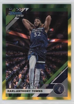 2019-20 Panini Donruss Holo Green & Yellow Laser Karl-Anthony Towns #123 - Image 1 of 2