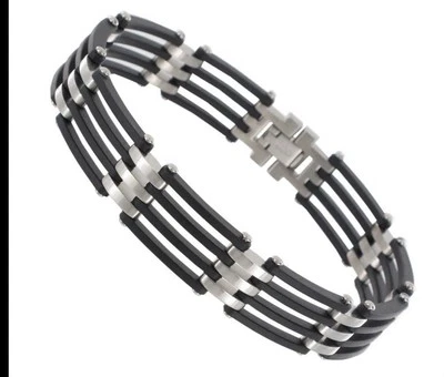 Pulsera Rochet de acero inoxidable y compuesto de carbono negro Foto 1 de 4