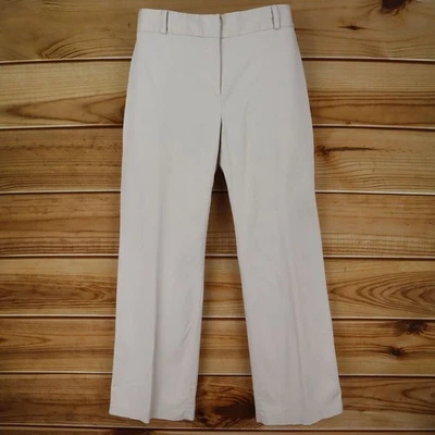 Van Heusen Dress Pants Bootcut Womens 10 Ivory White Cotton Blend 1 Back Pocket - Image 1 of 4