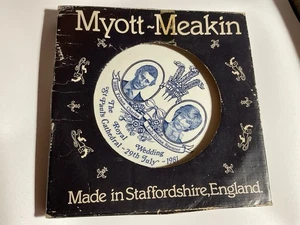 Plato vintage Myott-Meakin Inglaterra 10" boda real Carlos y la princesa Diana - Imagen 1 de 3